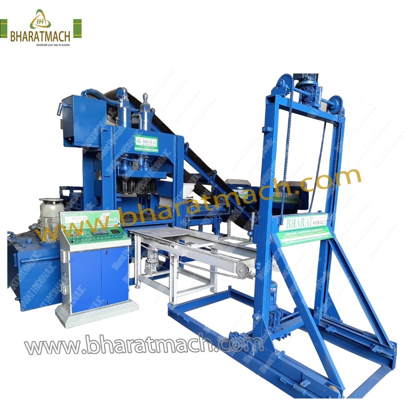 AUTOMATIC SOLID BLOCK MAKING MACHINE WITH AUTO. STACKER SYSTEM