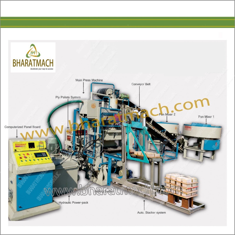Automatic Fly Ash Bricks Making Machine with Auto. Stacker system (BHAS-301B)